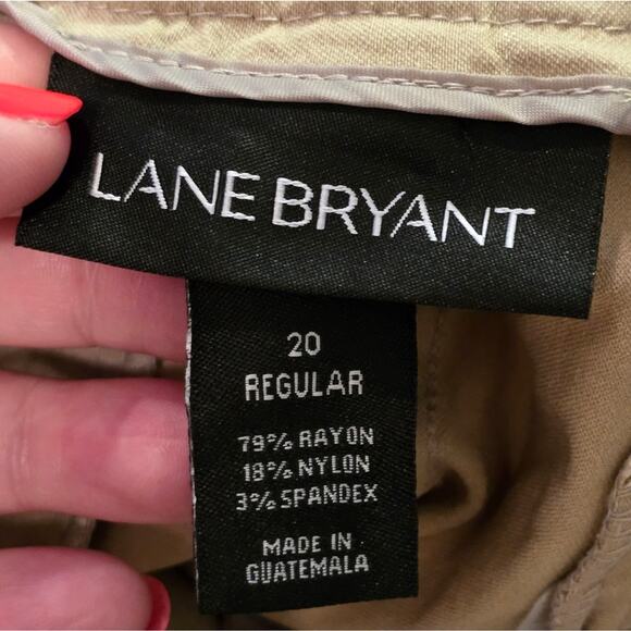 Lane Bryant Flare Wide Leg Stretch Khaki Pants Plus‎ Size 20 - Picture 8 of 9